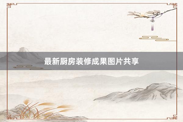 最新厨房装修成果图片共享